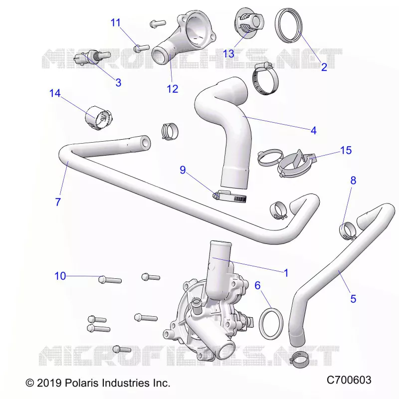 MOTEUR, WATERPUMP AND BYPASS
