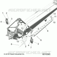 CHASSIS, PROTECTION D'EMBRAYAGE, FOOTRESTS, AND RUNNING BOARDS