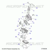 ENGINE, CRANKCASE AND VILEBREQUIN