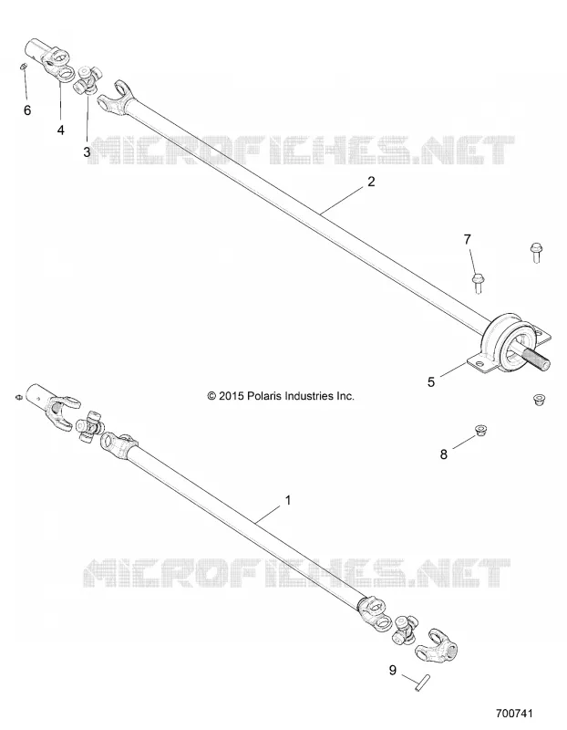 SYSTEME DE TRANSMISSION, FRONT AND REAR PROP SHAFT