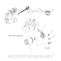 ENGINE, FILTRE A HUILE AND DIPSTICK