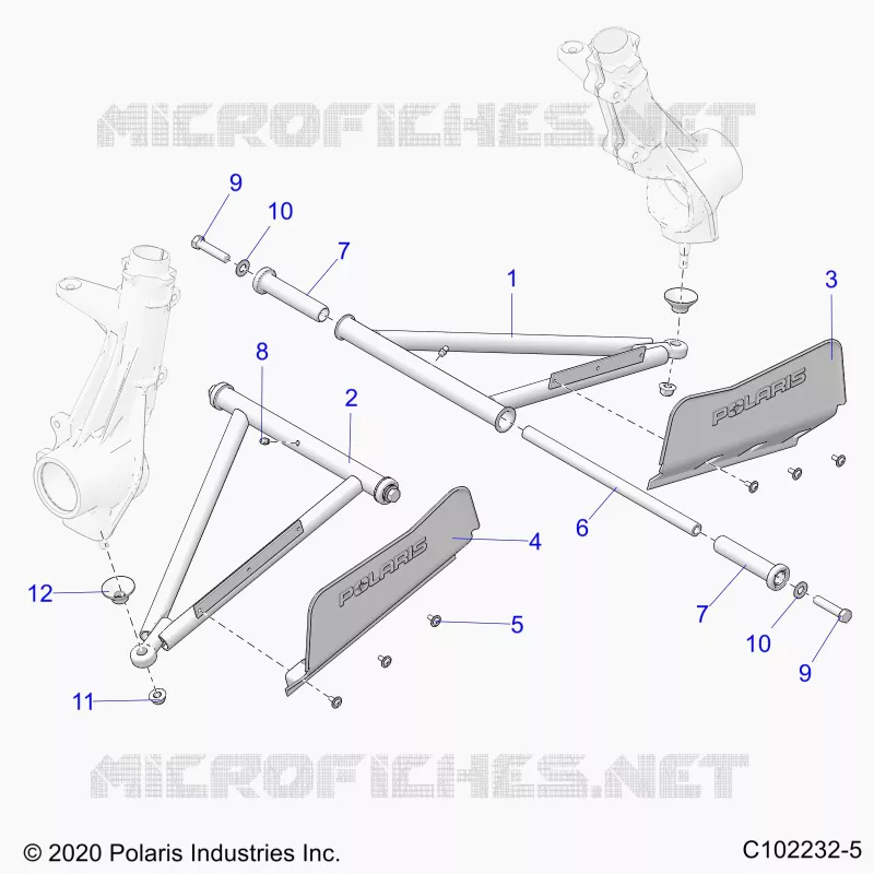 SUSPENSION, A-ARM AND SUPPORT MOUNTING