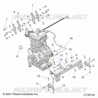 ENGINE, TRANSMISSION MOUNTING &amp; LONG BLOCK- R24MAU57B4/Z4/B9/Z9 (C730154)