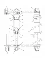 SUSPENSION, AMORTISSEUR, FRONT TRACK (BLACK COIL OVER, SNOW CHECK INTL.)