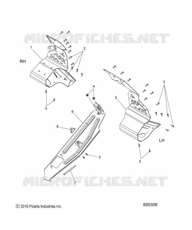 CHASSIS, PROTECTION D'EMBRAYAGE AND FOOTRESTS