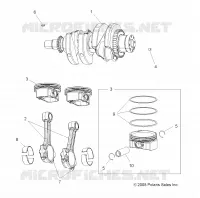 MOTEUR, VILEBREQUIN AND PISTON