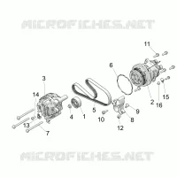 ENGINE, ALTERNATEUR AND COMPRESSOR