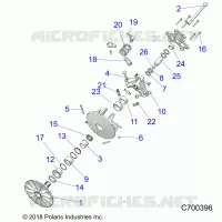 SYSTEME DE TRANSMISSION, PRIMARY CLUTCH