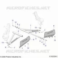 SUSPENSION, A-ARM AND SUPPORT MOUNTING