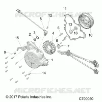 ENGINE, STATOR AND VOLANT MOTEUR