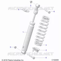 SUSPENSION, AMORTISSEUR AVANT