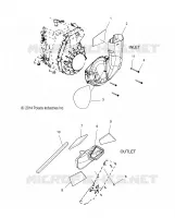 MOTEUR, AIR INLET and OUTLET DUCTS