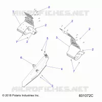 CHASSIS, PROTECTION D'EMBRAYAGE AND FOOTRESTS