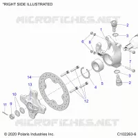 SUSPENSION AVANT HUB, KNUCKLE AND BRAKE DISC