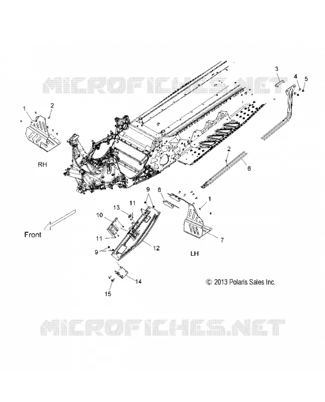 CHASSIS, PROTECTION D'EMBRAYAGE AND REPOSE PIEDS