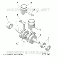 ENGINE, PISTON ET VILEBREQUIN