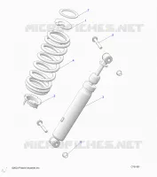 SUSPENSION, REAR SUPPORT AMORTISSEUR 