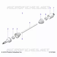 DRIVE TRAIN, DRIVE ARBRE DE TRANSMISSION ARRIERE- A21S6E57A1/3A1 (C101544)