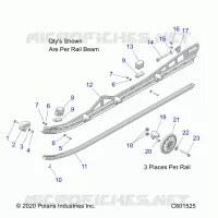 SUSPENSION, RAIL BEAMS, LH/RH