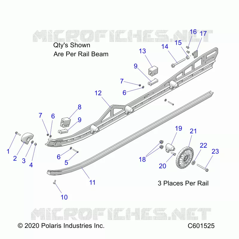 SUSPENSION, RAIL BEAMS, LH/RH
