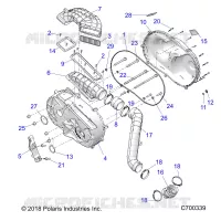DRIVE TRAIN, COUVERCLE D'EMBRAYAGE AND DUCTING
