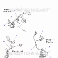 ELECTRICITE, WIRE HARNESS, HOOD, ELEC. START