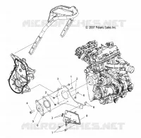 MOTEUR, MOUNTING, RH and FRONT