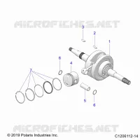 ENGINE, VILEBREQUIN AND PISTON