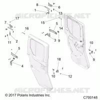 PORTES, REAR, MOUNTING
