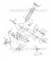 BRAS OSCILLANT WLD. / AMORTISSEUR ARRIERE ASSEMBLY 350 4X4 / W928139 (4922832283021A)