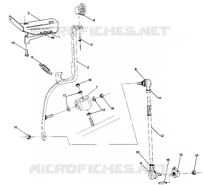 SYSTÈME DE SELECTION DE VITESSE ASSEMBLY 4X6--UPDATED 4/89 (49173717370016)