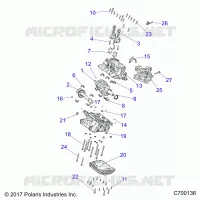 ENGINE, CRANKCASE AND VILEBREQUIN
