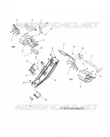 CHASSIS, PROTECTION D'EMBRAYAGE AND FOOTRESTS