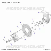 SUSPENSION AVANT HUB, CARRIER, AND BRAKE DISC