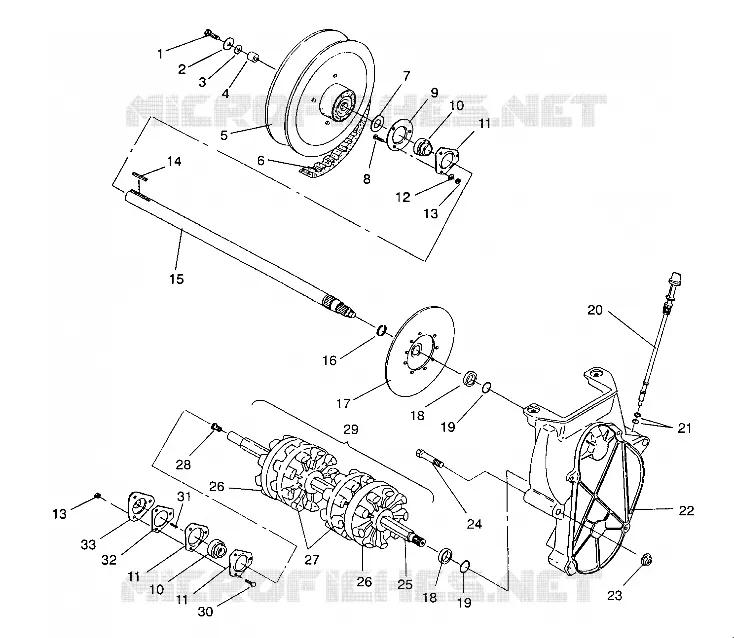 SYSTÈME DE TRANSMISSION ASSEMBLY XLT/0930767,XLT SP/0930667    XLT SKS/0930567 (4923012301018A)