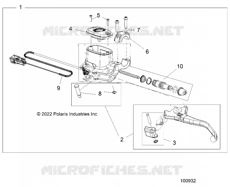 FREIN AVANT BRAKE LEVER AND MASTER CYLINDER
