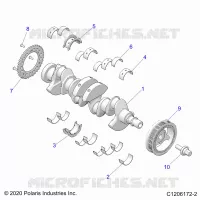 ENGINE, VILEBREQUIN AND BEARINGS