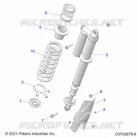 SUSPENSION, REAR SUPPORT AMORTISSEUR , STANDARD/PREMIUM