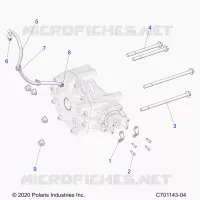 SYSTÃˆME DE TRANSMISSION, GEARCASE, REAR, MOUNTING