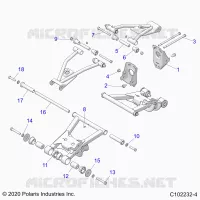 SUSPENSION ARRIERE CONTROL ARM, MOUNTING