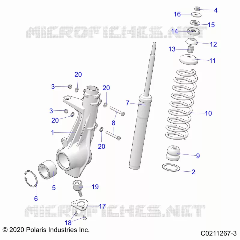 SUSPENSION, JAMBE DE FORCE AVANT