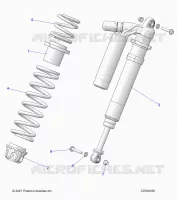 SUSPENSION, AMORTISSEUR AVANT MOUNTING, DELUXE