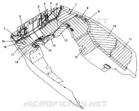 PROTECTION ANTI CHALEUR CARROSSERIE AVANT 600 XCR SP 0965677 and EUROPEAN 600 XCR SP E965677 (4932063206A010)