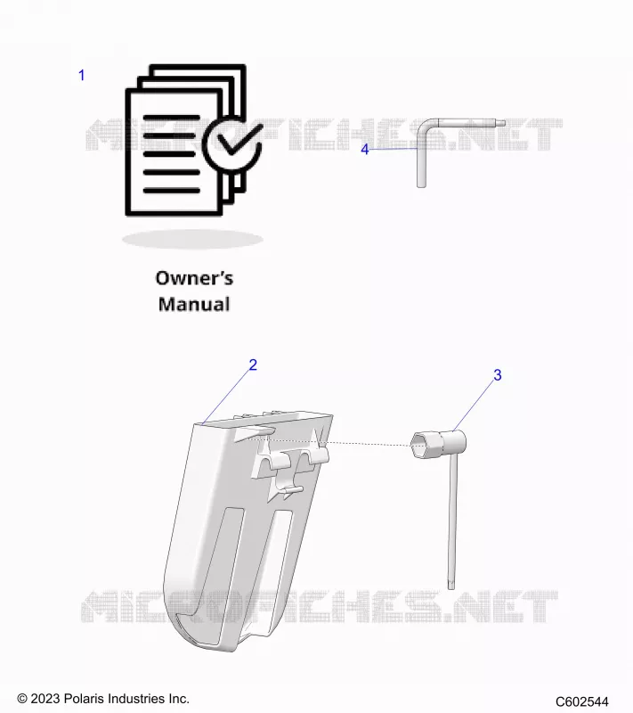 REFERENCES, TOOLS, BELT HOLDER, AND MANUEL DU PROPRIETAIRE
