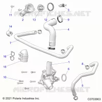 MOTEUR, WATERPUMP AND BYPASS