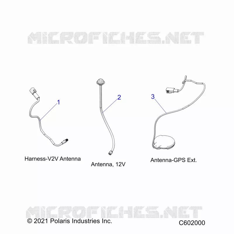 ELECTRICITE, GPS HARNESS AND ANTENNA