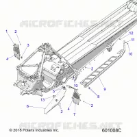 CHASSIS, PROTECTION D'EMBRAYAGE, FOOTRESTS, AND RUNNING BOARDS