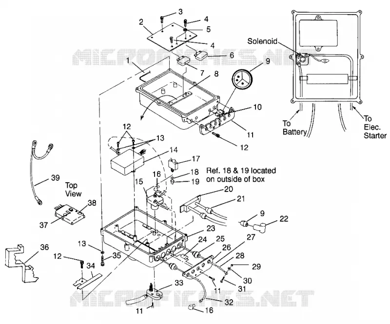 BOITIER ELECTRIQUE SLT 700 B964166 and Intl. SLT 700 I964166 (4933923392B010)