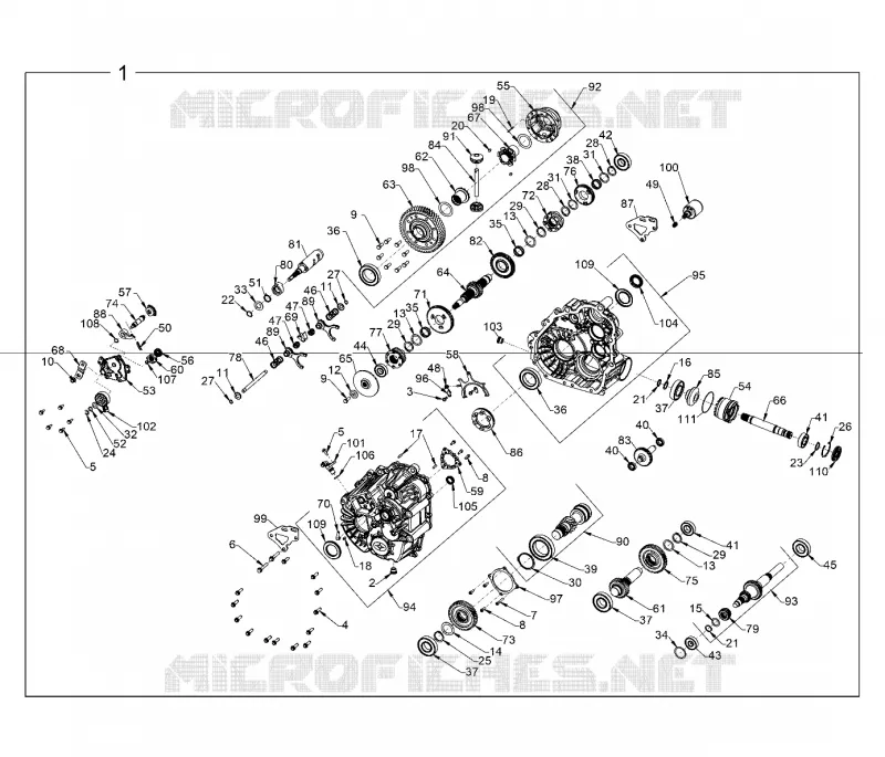 SYSTÃˆME DE TRANSMISSION, MAIN GEARCASE INTERNALS
