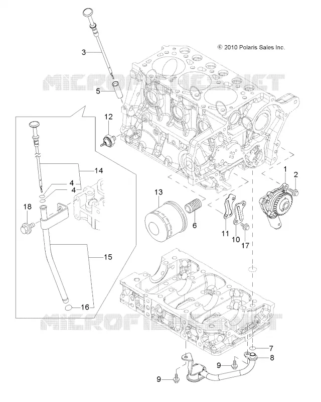MOTEUR, OIL SYSTEM AND JAUGE A HUILE